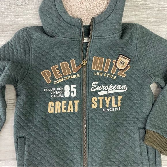 Perimitz green leather elbow patches jacket - Picture 4 of 10